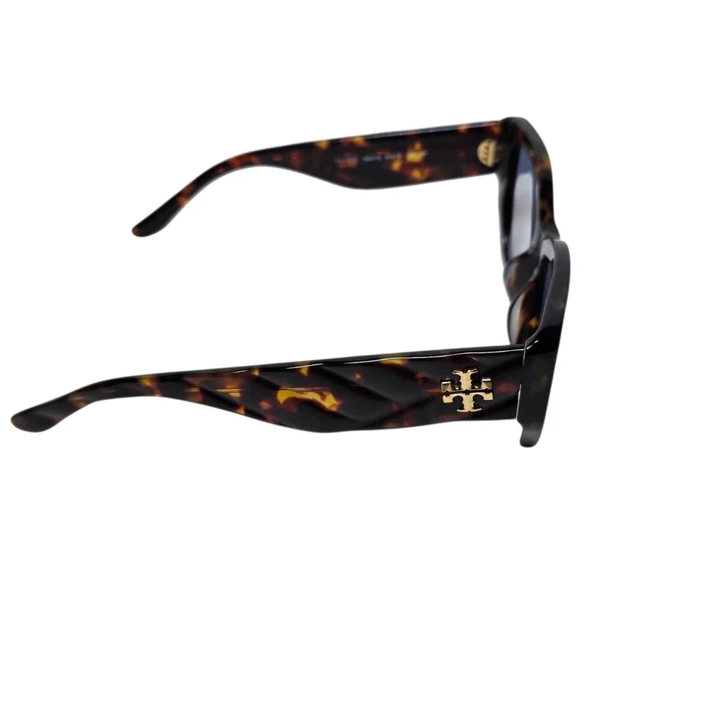 Tory‎ Burch TY7187U 1944/1U Tortoise Cat Eye Sunglasses 53□18 140 Blue Lens
